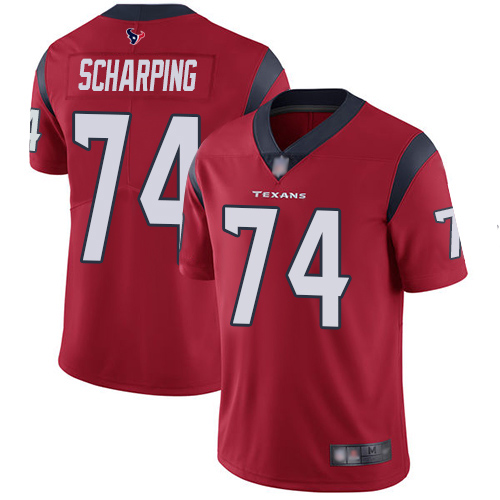 Houston Texans Limited Red Men Max Scharping Alternate Jersey NFL Football #74 Vapor Untouchable->houston texans->NFL Jersey